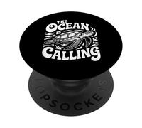 The Ocean Is Calling Turtle Design For Beach Lovers PopSockets Adhesive PopGrip