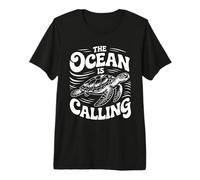 The Ocean is Calling Turtle Ocean Animals Nature Premium T-Shirt