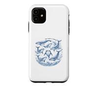 The Ocean Is Calling Whales Marine Life Art Case for iPhone 11