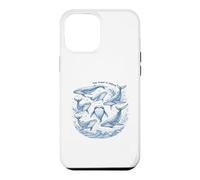 The Ocean Is Calling Whales Marine Life Art Case for iPhone 12 Pro Max