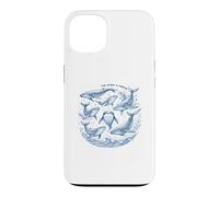 The Ocean Is Calling Whales Marine Life Art Case for iPhone 13