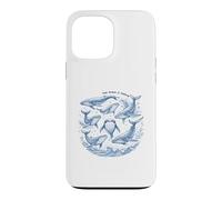 The Ocean Is Calling Whales Marine Life Art Case for iPhone 13 Pro Max