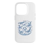 The Ocean Is Calling Whales Marine Life Art Case for iPhone 14 Pro