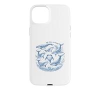 The Ocean Is Calling Whales Marine Life Art Case for iPhone 15 Plus