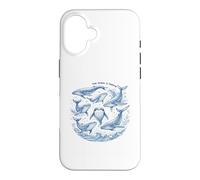 The Ocean Is Calling Whales Marine Life Art Case for iPhone 16