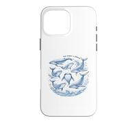 The Ocean Is Calling Whales Marine Life Art Case for iPhone 16 Pro Max