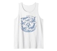 The Ocean is Calling Whales Marine Life Art Tank Top