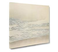 The Ocean Waves by Kamisaka Sekka Canvas Print | Gallery Wrapped 30mm Frame Wall Art | 14x14 inches | Ready to Hang | Modern Seascape Picture | Living Room Bedroom Lounge Office