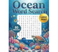 The Ocean Word Search Book for Adults Large Print: 80 Themed Puzzles to Explore the Deep Blue | Large Print Mindful Activity Book with Bonus Coloring Pages & Mazes