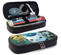 The Octonauts Leather Pencil Case, Pen Case, Pencil Pouch with Durable Zipper Pencil Bag, for Boys Girls Case Office Work