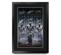 The Odyssey 2026 Signed Movie Poster Framed A3 Print Film Memorabilia Gift | Printed Replica Autographs, Black Frame Made in Our UK Workshop, Ready to Hang