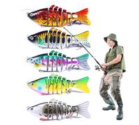 THE OF BAZN, THE UNDERWATER FRUIT - 7 Section Type Realistic 5 Piece Lure Kit,Versatile Supplies for Freshwater Ponds River Streams Saltwater