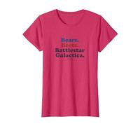 The Office Bears. Beets. Battlestar Galactica T-Shirt, Women, Red Heather, Small