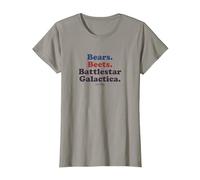 The Office Bears. Beets. Battlestar Galactica T-Shirt, Women, Slate Grey, X-Large