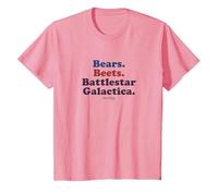 The Office Bears. Beets. Battlestar Galactica T-Shirt, Youth, Pink, Small