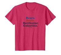 The Office Bears. Beets. Battlestar Galactica T-Shirt, Youth, Red Heather, 2T