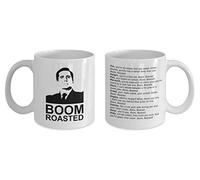 The Office Boom Roasted Funny Coffee Mug - Dunder Mifflin Gift for Him or Her - Michael Scott 11oz
