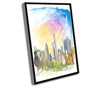 The Office Decor,Simple Living Room Decor,Late Afternoon In Central Park New York City Wall Decoration Edition Fine Art Print Watercolor Prints Painting,12x16 Inch UnFramed Wall Art