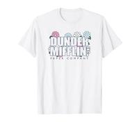 The Office Dunder Mifflin Groovy Flower T-Shirt, Men, White, Large