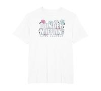 The Office Dunder Mifflin Groovy Flower T-Shirt, Men's Big and Tall, White, 4X Tall