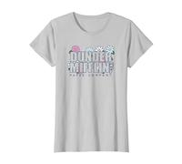 The Office Dunder Mifflin Groovy Flower T-Shirt, Women, Silver Grey, Medium