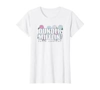 The Office Dunder Mifflin Groovy Flower T-Shirt, Women, White, XX-Large