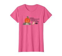 The Office Halloween Dwight Schrute Pumpkin Head T-Shirt, Women, Pink Heather, X-Large
