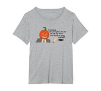 The Office Halloween Dwight Schrute Pumpkin Head T-Shirt, Women's Plus, Heather Grey, 6X