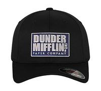 The Office Officially Licensed Dunder Mifflin Inc Flexfit Cap (Black), Small/Medium