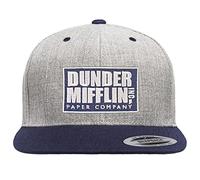 The Office Officially Licensed Dunder Mifflin Inc Premium Snapback Cap (Heather Grey-Navy), One Size
