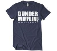 The Office Officially Licensed Dunder Mifflin Mens T-Shirt (Navy), XX-Large