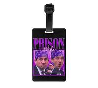 The Office Prison Mike Luggage Tag Privacy Protection Dwight Schrute Michael Scott Baggage Tags Travel Bag Labels Suitcase