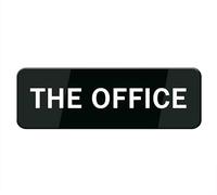The Office Sign, Self Adhesive Sign For Door Or Wall 10 X 3 Inch Quick And Easy Installation Premium Acrylic Design For Your Home Office/Business