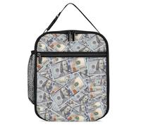 The Official $100 Dollar Bill Lunch Bag Insulated Bento Box Tote Bags Portable Lunchbag for Women Men Work Picnic