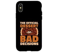 The Official Dessert Of Bad Decisions Funny Foodie Case for iPhone X/XS
