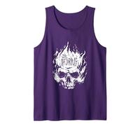 The Offspring Official White Skull Logo Tank Top, Men, Purple, X-Large