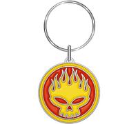 The Offspring Skull Logo Keyring (One Size) (Red/Yellow)
