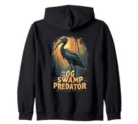 The OG Swamp Predator Black-Crowned Night-Heron Zip Hoodie