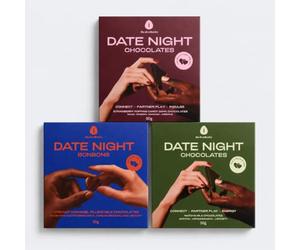 The Oh Collective Date Night Trio Chocolate Gift Set for Couples - Ultimate Date Night Chocolate Bundle - 3 Chocolates for Couples