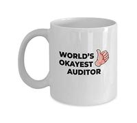 The Okayest Gift for The World's Okayest Auditor - Co-Workers Birthday Present, Anniversary, Valentines, Special Occasion, Dads, Moms, Family, Christmas - 11oz Funny Coffee Mug