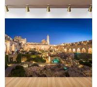 The Old City Jerusalem Photography Backdrop Israel David Tower Ancient Ruins Historical Sites Background Travel Portrait Poster 350x240CM