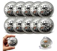 The Old F*cker Achievement Coin, Growing Old is Mandatory Commemorative Coin, Still Standing Double-Sided Older Fuckers Club - Lifetime Member Challenge Coins, Inspiration Gifts for Men Women (10PCs)