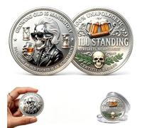 The Old F*cker Achievement Coin, Growing Old is Mandatory Commemorative Coin, Still Standing Double-Sided Older Fuckers Club - Lifetime Member Challenge Coins, Inspiration Gifts for Men Women (1PC)