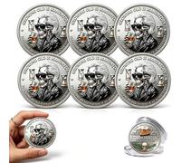 The Old F*cker Achievement Coin, Growing Old is Mandatory Commemorative Coin, Still Standing Double-Sided Older Fuckers Club - Lifetime Member Challenge Coins, Inspiration Gifts for Men Women (6PCs)