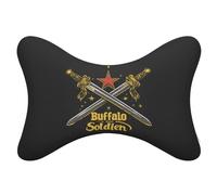 The Old Glory USA Flag 2 Pcs Car Headrest Pillow Memory Foam Neck Pillows for Driving And Travel