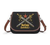 The Old Glory USA Flag Crossbody Bag Womens Handbag PU Message Bags Shoulder Purse with Adjustable Strap