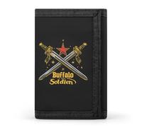 The Old Glory USA Flag Men's Wallets Trifold Women Purse with Coin Pocket 8 Card Slots Keyring Photo Window