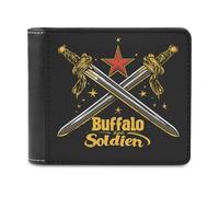 The Old Glory USA Flag Slim Wallet Bifold Credit Card Holder Case PU Pouch Purse for Men Women