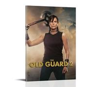 The Old Guard Action Adventure Movie Poster Wall Art Canvas Aesthetic Cover Poster Vintage Music And Movies Decorative Painting for Living Room Bed Room 08x12inch(20x30cm) Frame-style