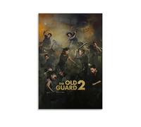 The Old Guard Action Adventure Movie Poster Wall Art Canvas Aesthetic Cover Poster Vintage Music And Movies Decorative Painting for Living Room Bed Room 16x24inch(40x60cm) Unframe-style